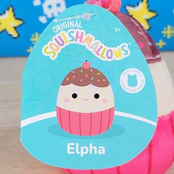 Squishmallow Elpha the Cupcake 3" UltraSoft Valentine's Day Toy Plush NWT - Picture 4 of 5